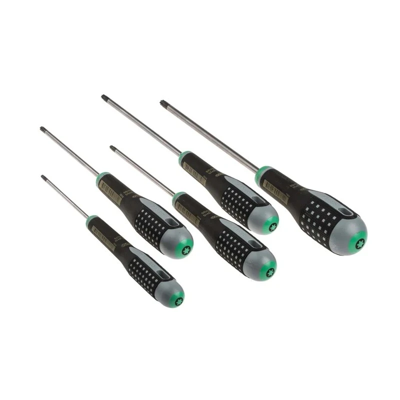 Bahco Torx Standard Screwdriver Set 5-Piece, Tip Sizes T10 T15 T20 T25 T30, Hand Tools BE-9885