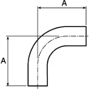 RS PRO Stainless Steel Pipe Fitting Elbow 50.8 mm 90° Plain Bend Short 265-4126