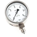 RS PRO 100 mm G 1/2 Stainless Steel Pressure Gauge, 6 bar, Bottom Entry, ±1% Accuracy 258-2368
