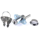 Euro-Locks a Lowe & Fletcher group Company Pedestal Lock Chrome Finish Key Unlock 22 mm Panel-to-Tongue Depth 17 mm 5641532