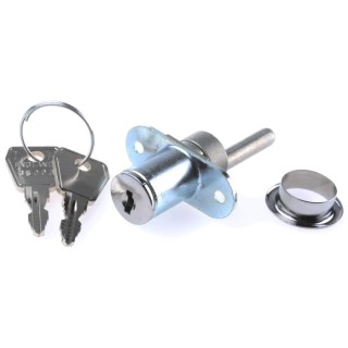 Euro-Locks a Lowe & Fletcher group Company Pedestal Lock Chrome Finish Key Unlock 22 mm Panel-to-Tongue Depth 17 mm 5641532