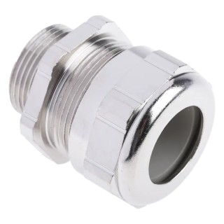 ABB Metallic Nickel Plated Brass Cable Gland M25 Thread, 17 mm - 20 mm Cable Diameter Range, IP68 Rated 264-7415