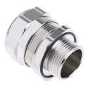 ABB Metallic Nickel Plated Brass Cable Gland M25 Thread, 17 mm - 20 mm Cable Diameter Range, IP68 Rated 264-7415