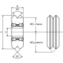 HepcoMotion Guide Wheel with 19.55 mm Outside Diameter Polyamide 66 Material W1X