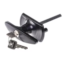 Euro-Locks a Lowe & Fletcher group Company Black Die Cast Zinc T-Handle Locking Handle 1613708