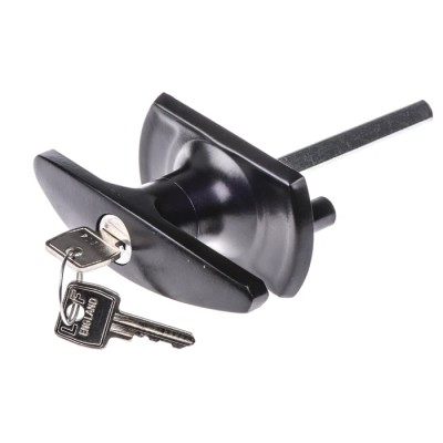 Euro-Locks a Lowe & Fletcher group Company Black Die Cast Zinc T-Handle Locking Handle 1613708