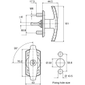 Euro-Locks a Lowe & Fletcher group Company Black Die Cast Zinc T-Handle Locking Handle 1613708