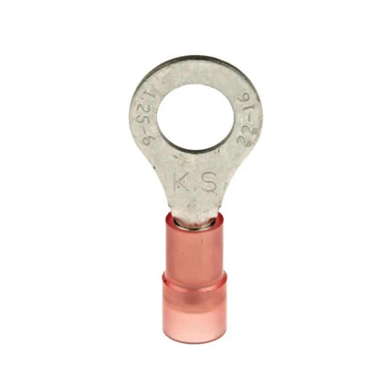 RS PRO Insulated Ring Terminal M6 Stud Size 22 AWG to 16 AWG Wire Size Nylon Insulation Red 267-3593