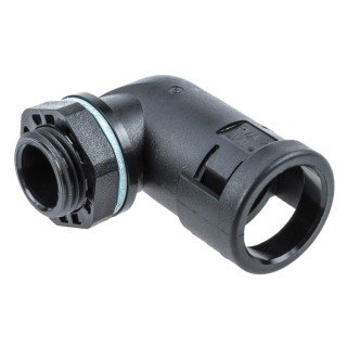 PMA Cable Conduit Fitting, 12 mm Nominal Size, M16 Thread, Polyamide 6 Material, Black, IP68 Rated BVWV-M162