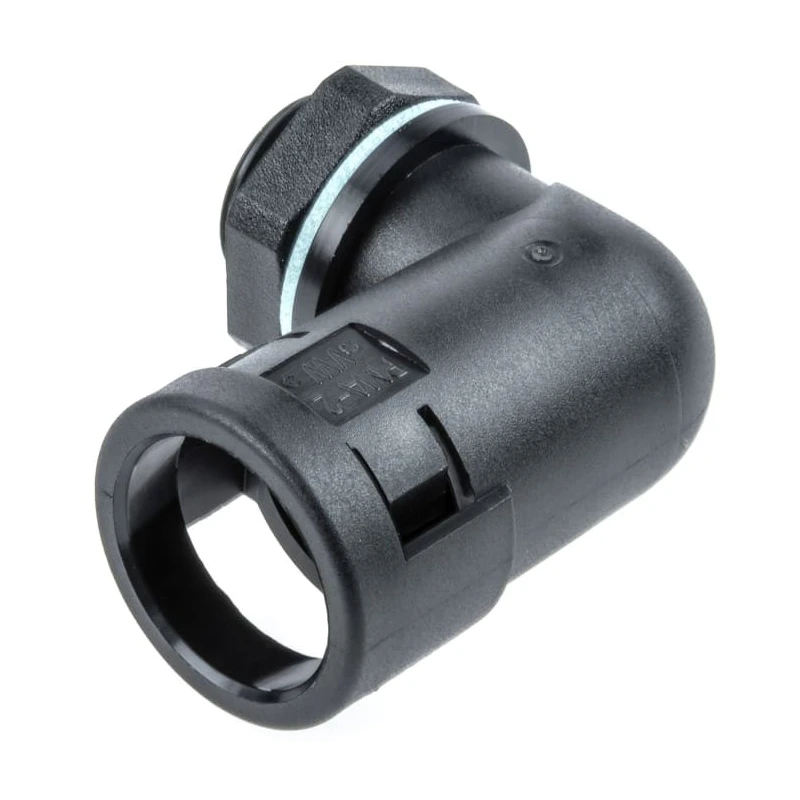 PMA Cable Conduit Fitting, 12 mm Nominal Size, M16 Thread, Polyamide 6 Material, Black, IP68 Rated BVWV-M162