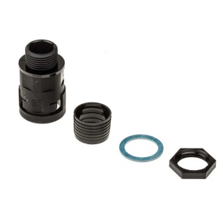 PMA Black Polyamide 6 Conduit Fitting, Nominal Size 17 mm, Thread Size M20, IP68 Rated BVNV-M207