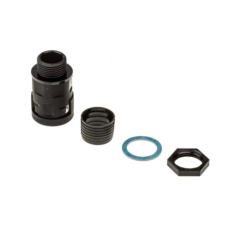 PMA Black Polyamide 6 Conduit Fitting, Nominal Size 17 mm, Thread Size M20, IP68 Rated BVNV-M207