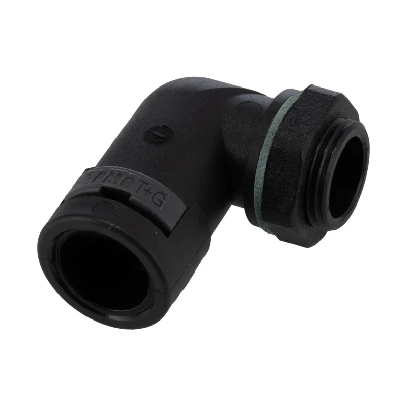 PMA Cable Conduit Fitting, 12 mm Nominal Size, PG11 Thread, Polyamide 6, Black Finish, IP68 Rated BVWV-P112