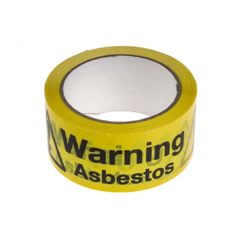 RS PRO Black Yellow Vinyl Safety Label Warning Asbestos Text 33 m x 50 mm 261-0930