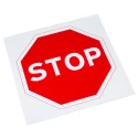 RS PRO Plastic STOP Road Traffic Sign 450mm Height 450mm Width Black Red Symbol 261-1006