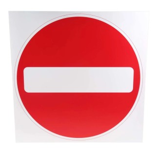 RS PRO Plastic No Entry Road Traffic Sign 450 mm Height x 450 mm Width 261-1012