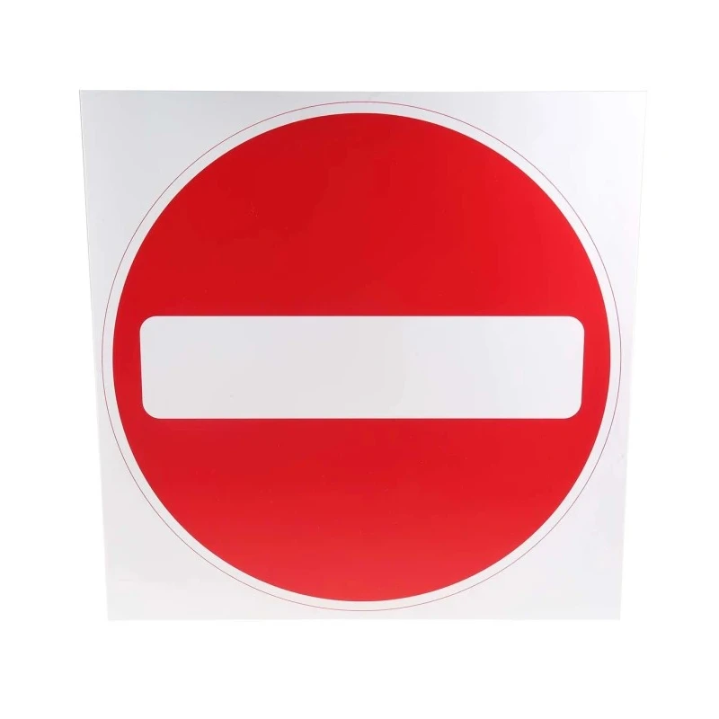 RS PRO Plastic No Entry Road Traffic Sign 450 mm Height x 450 mm Width 261-1012