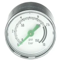EMERSON ? ASCO 40 mm 1/8 in NPT Back Entry Pressure Gauge 10 bar 34300014