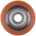 LAG Orange Polyurethane Trolley Wheel 600 kg Load Capacity Steel Hub Ball Bearing Bore 20mm 1552 CC