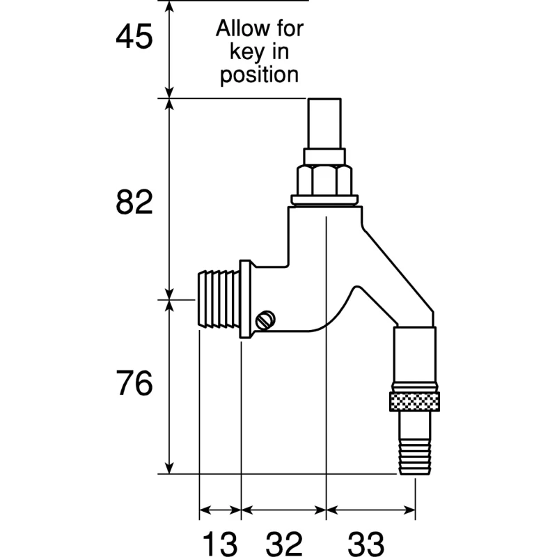 Pegler Yorkshire Brass Bib Tap G, 1/2 in Connection, Brass Body, Max 10 bar Pressure 508117