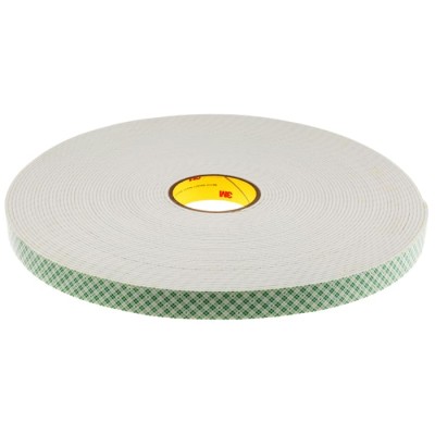 3M 4008 White Double Sided Polyurethane Foam Tape 25mm x 33m, 3.2mm Thickness 3M 4008 25mm x 33 m