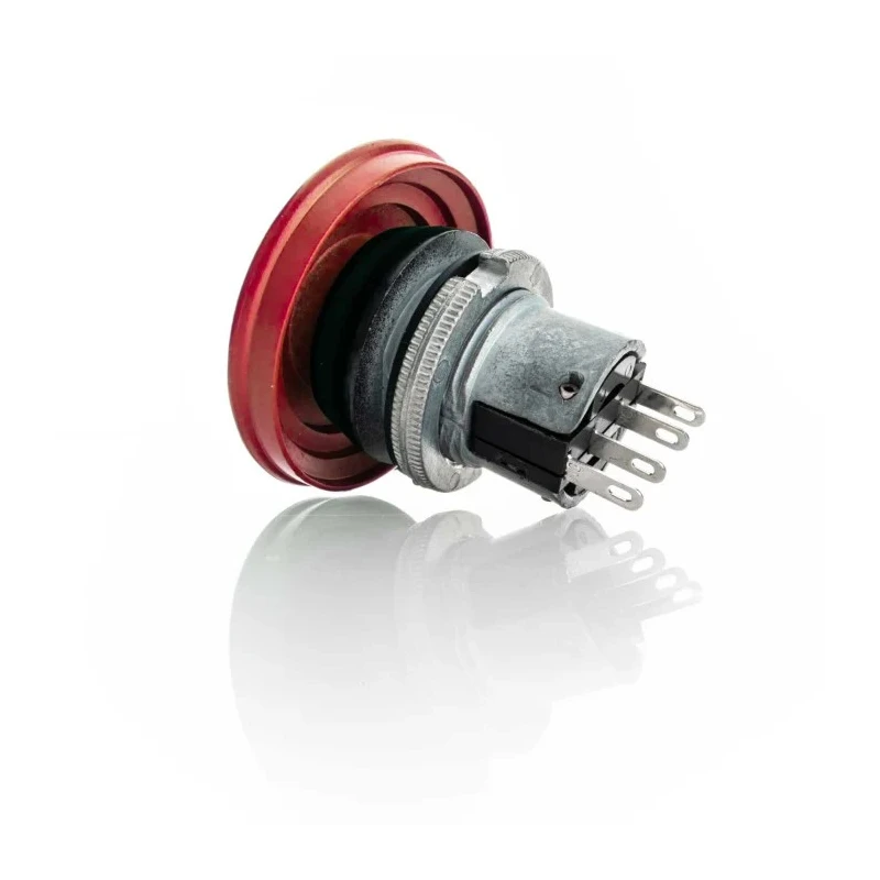 ITW Switches 76-94 Series Push Button Switch Panel Mount, 22 mm Cutout, Red Mushroom Button, SPDT Contact 76-9440/439088R