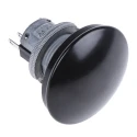 ITW Switches 76-94 Series Push Button Switch, Panel Mount, 22 mm Cutout, Black Mushroom Style, SPDT, IP67 76-9440/439088B
