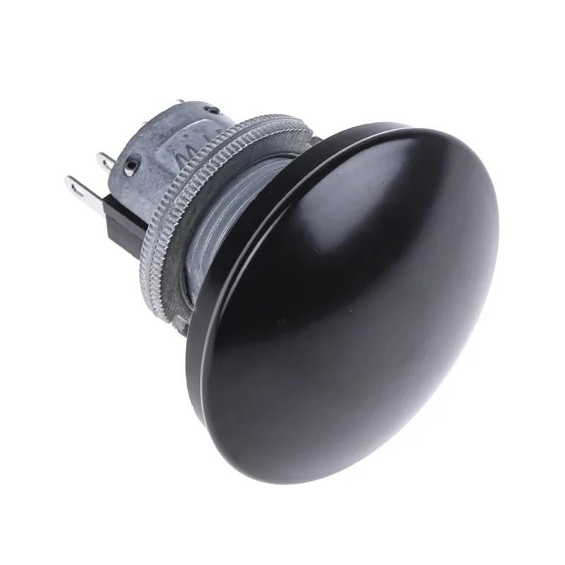 ITW Switches 76-94 Series Push Button Switch, Panel Mount, 22 mm Cutout, Black Mushroom Style, SPDT, IP67 76-9440/439088B