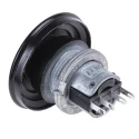 ITW Switches 76-94 Series Push Button Switch, Panel Mount, 22 mm Cutout, Black Mushroom Style, SPDT, IP67 76-9440/439088B