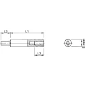 Essentra M3 Standoff, 15 mm Body, Brass HTSB-M3-15-5-2