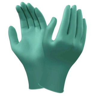 Ansell Green Nitrile Disposable Gloves Food Safe 0.12 mm Thickness Size M 92600080