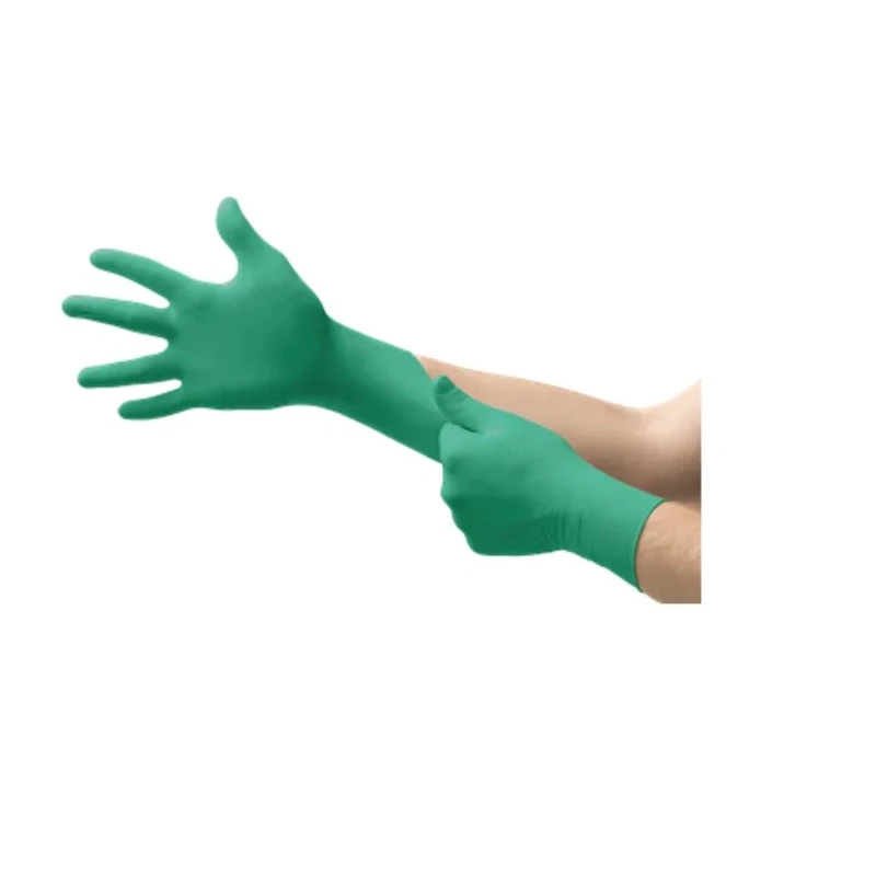 Ansell Green Nitrile Disposable Gloves Food Safe 0.12 mm Thickness Size M 92600080