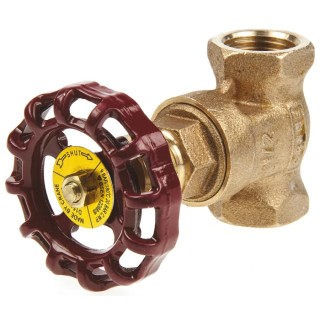 RS PRO Bronze Gate Valve 1/2 in BSPT Inlet & Outlet, 20 bar Max Operating Pressure, Non-Rising Stem, 78mm Handle 282-0799