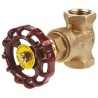 RS PRO Bronze Gate Valve 1/2 in BSPT Inlet & Outlet, 20 bar Max Operating Pressure, Non-Rising Stem, 78mm Handle 282-0799