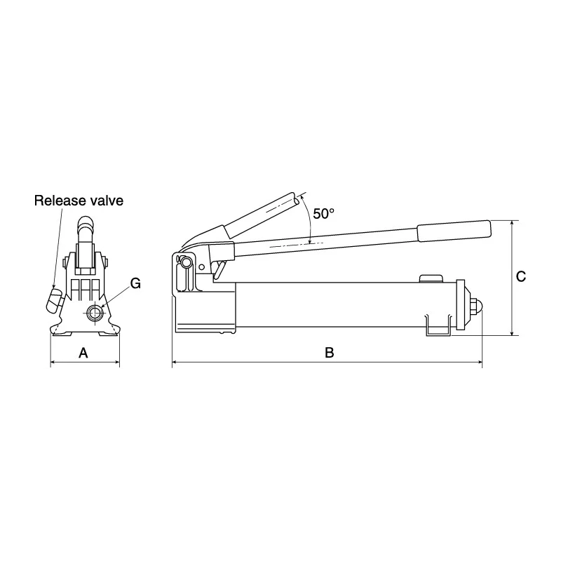 Enerpac Hydraulic Hand Pump 901 cm³ Oil Capacity, 25.4 mm Cylinder Stroke, 700 bar Max Pressure P392