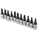 RS PRO 11-Piece 1/4 in Bit Socket Set Chrome Vanadium Steel Chrome Finish 262-0202