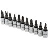 RS PRO 11-Piece 1/4 in Bit Socket Set Chrome Vanadium Steel Chrome Finish 262-0202