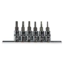 RS PRO 6-Piece 1/4 in Hexagon Socket Set Chrome Molybdenum Vanadium Steel Bits Chrome Vanadium Steel Socket Body 262-0218