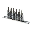 RS PRO 6-Piece 1/4 in Hexagon Socket Set Chrome Molybdenum Vanadium Steel Bits Chrome Vanadium Steel Socket Body 262-0218