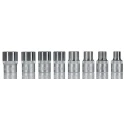 RS PRO 8-Piece 1/2 in Standard Socket Set Chrome Vanadium Steel Chrome Finish 262-0252