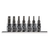 RS PRO 7-Piece 1/4 in Torx Socket Set Chrome Finish S2 Steel 262-0268