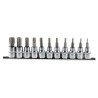 RS PRO 11-Piece 3/8 in Torx Socket Set, S2 Steel, T8 to T60, Square Drive 262-0274