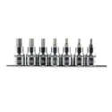RS PRO 7-Piece 1/2 in Hexagon Socket Set Chrome Vanadium Steel Chrome Finish 262-0325