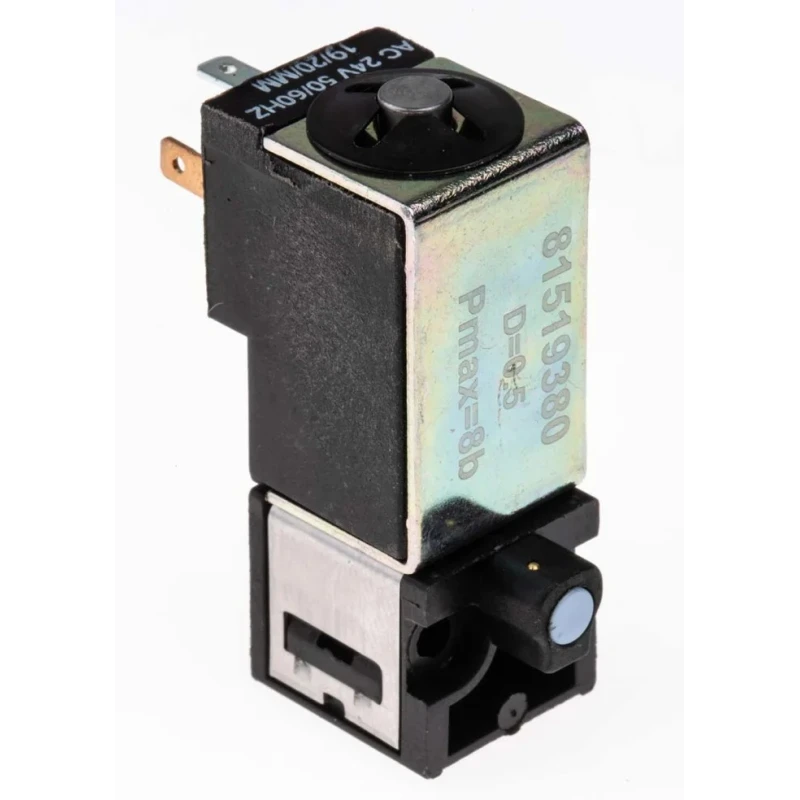 Crouzet Pneumatic Solenoid Valve 3/2 NC Solenoid Manifold Mount Push-in Port 4 mm 24V AC 81 Series 81519380