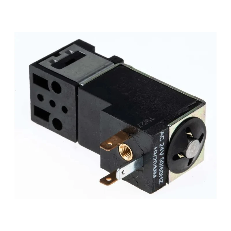 Crouzet Pneumatic Solenoid Valve 3/2 NC Solenoid Manifold Mount Push-in Port 4 mm 24V AC 81 Series 81519380