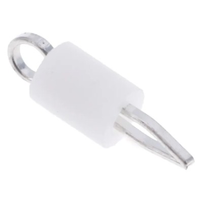 RS PRO 1 mm White Insulated Phosphor Bronze Terminal Post 262-2040