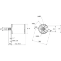 Maxon Brushed DC Motor, 24V Supply Voltage, 5W Power, 0.615 Ncm Torque, 6552 RPM Speed, 2 mm Shaft Diameter, Model 134386