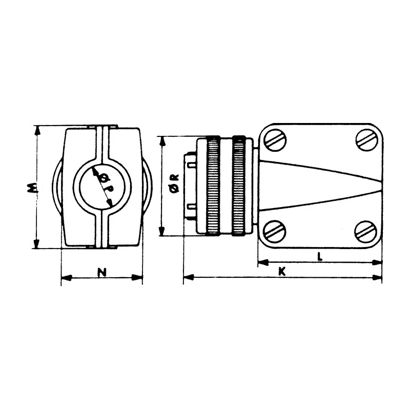 Jaeger Industrial Circular Connector 7 Contacts Cable Standard Female Connector 6326 070 06