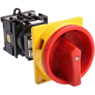 Eaton 3-Pole Panel Mount Isolator Switch, IP65 Rated, 100A, 0.6W, Red Handle, Model 