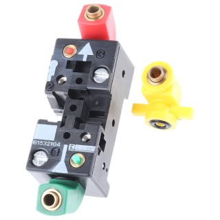 Crouzet 81513 Series 2 Station Sub-Base for Use with Logic Elements, Polyamide 66 Body, Female Port, RoHS Compliant 81532104